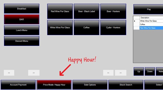 POS Price Modes - Happy Hour