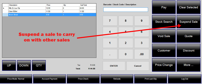 POS Suspend Sale